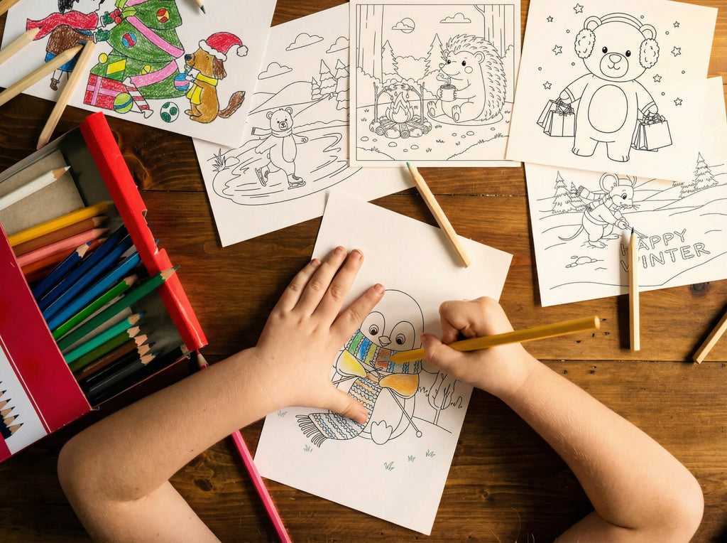 Winter Hygge Coloring Book - Libro da Colorare per una Serata Rilassante