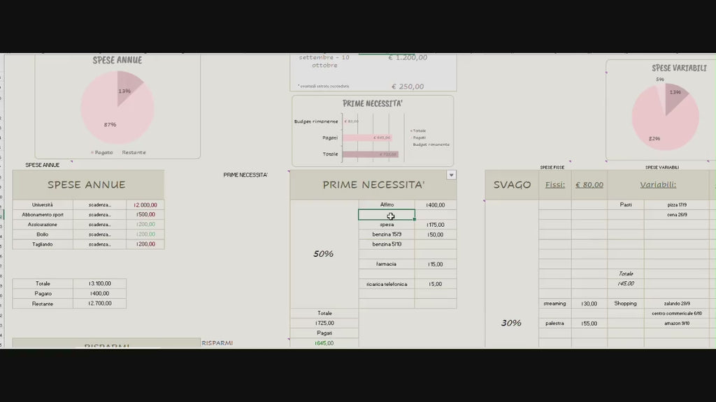 Financial Planning Spreadsheet – Gestisci facilmente le tue finanze