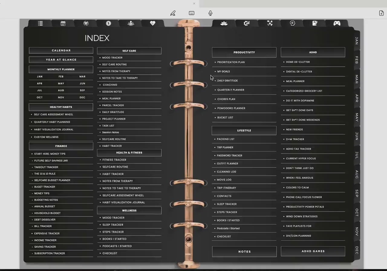 ARTYSIA - Life Planner Black edition