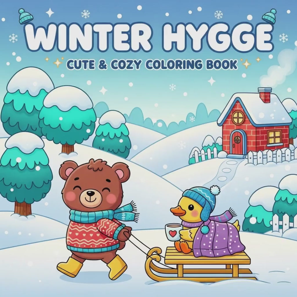 Winter Hygge Coloring Book - Libro da Colorare per una Serata Rilassante